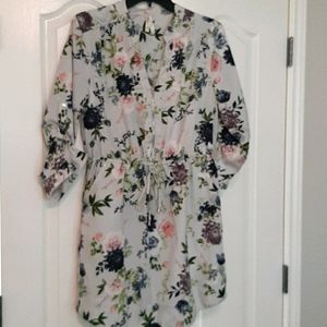 White floral summer dress